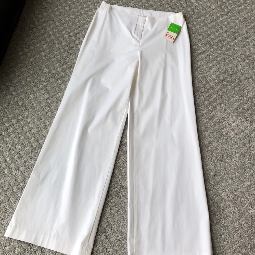 Never worn (12) Lilly Pulitzer white wide leg pant